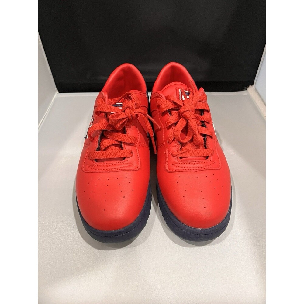 FILA Boys & Girls Red & Blue Size 4.5  Kids  Leather Sneakers Lightweight New